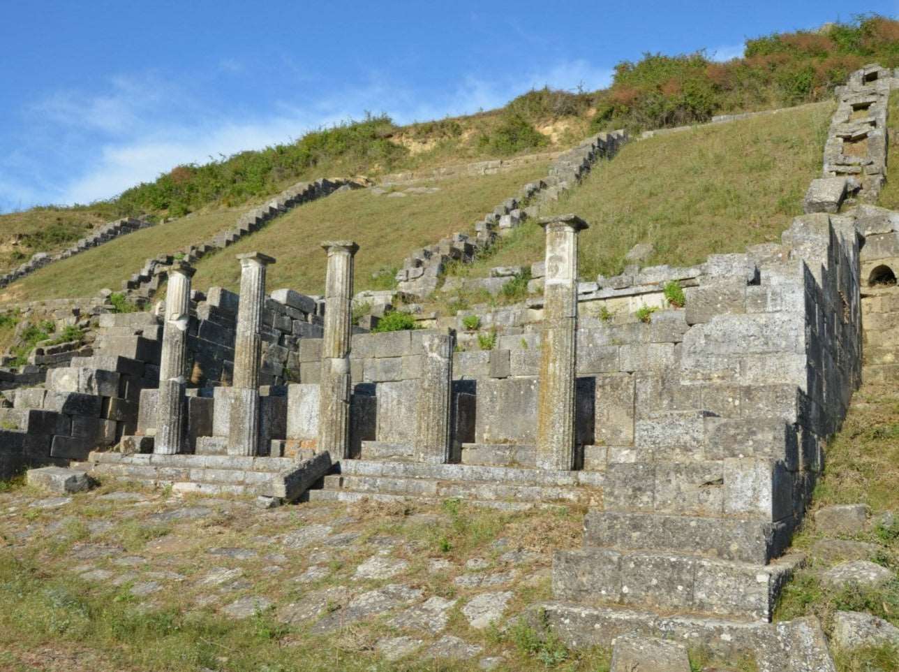 Apollonia Ruins Tour & Albanica Cantina Wine Tasting, with Car & Driver included.