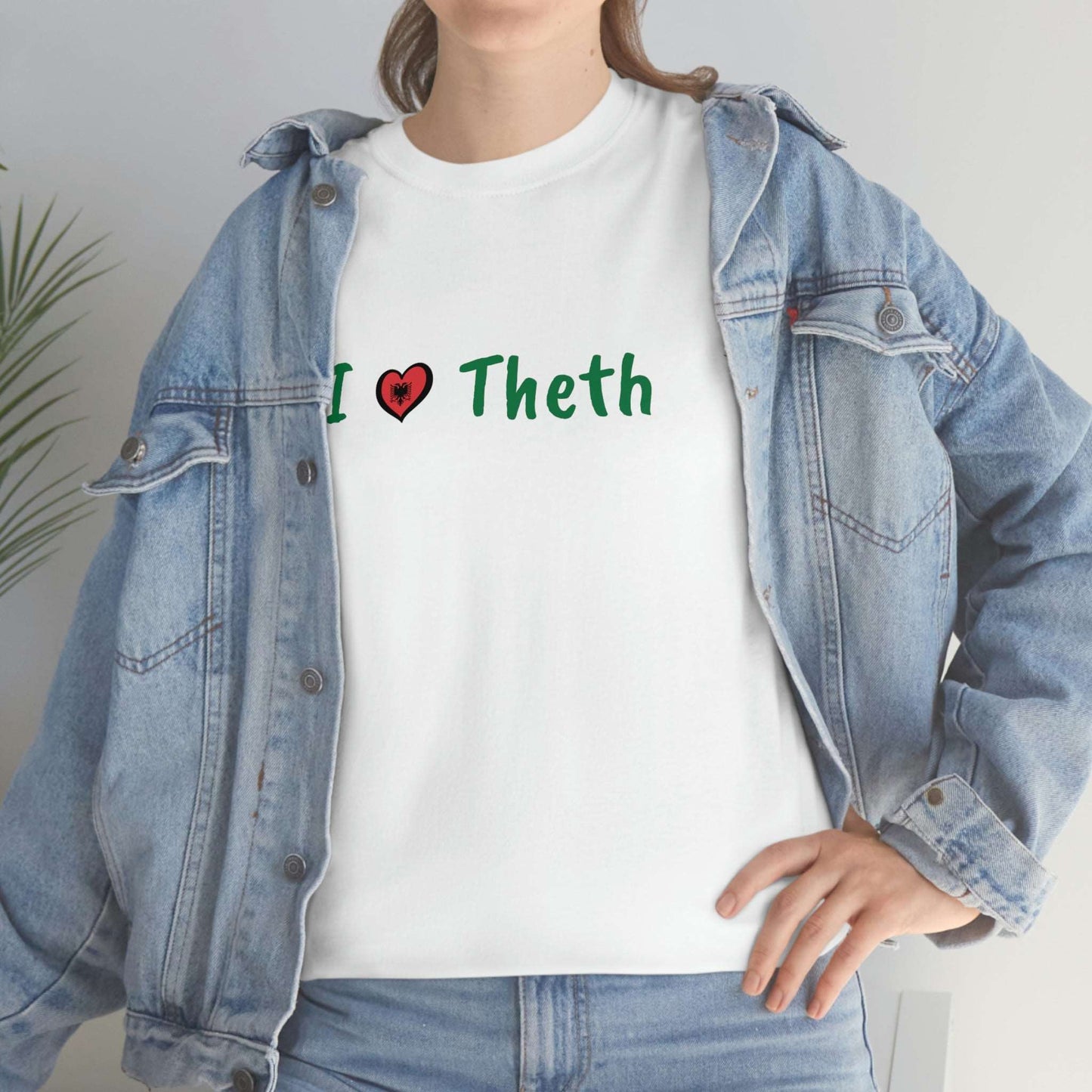 I Love Theth, Cotton T-Shirt for Women/Men