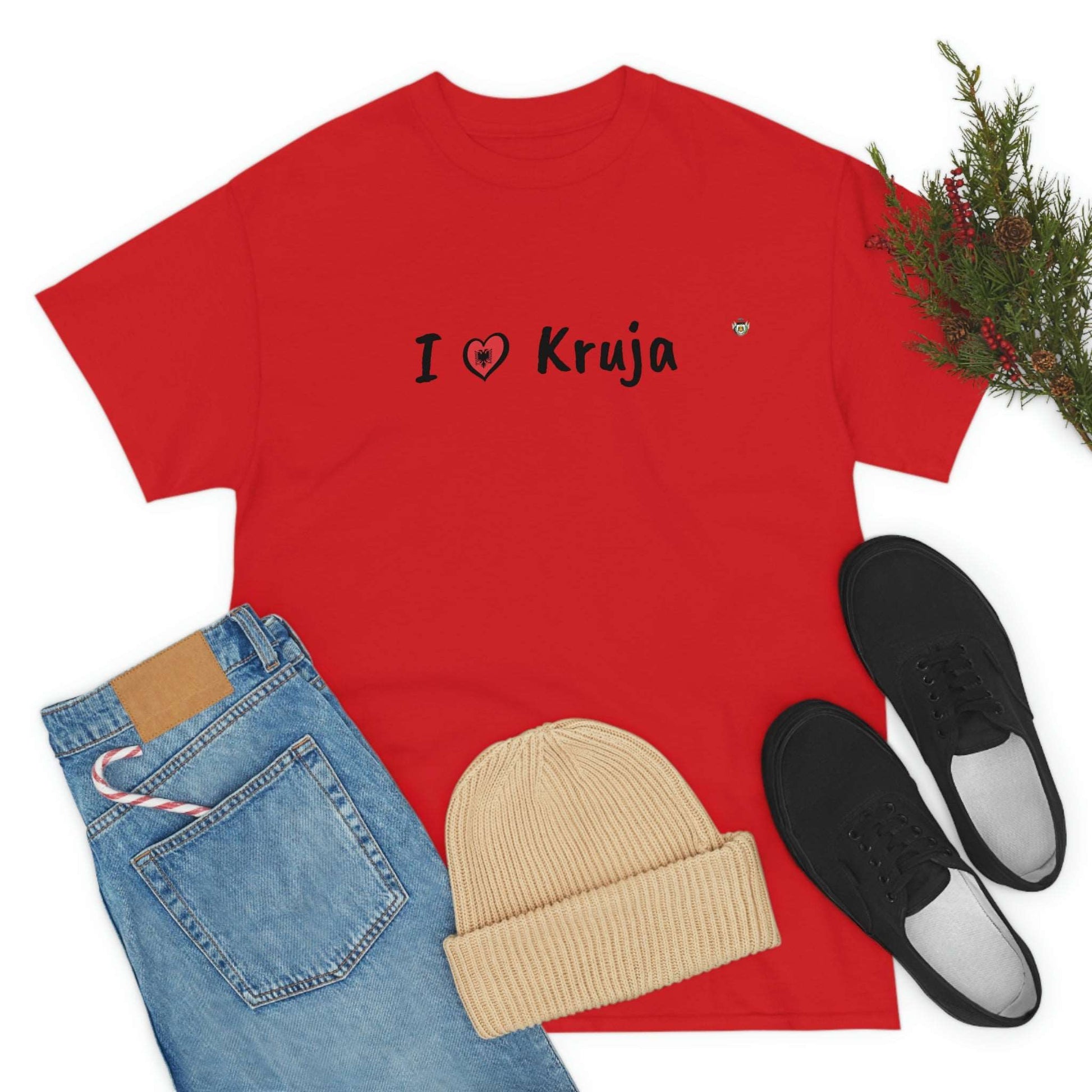 I Love Kruja Cotton T-Shirt for Women/Men