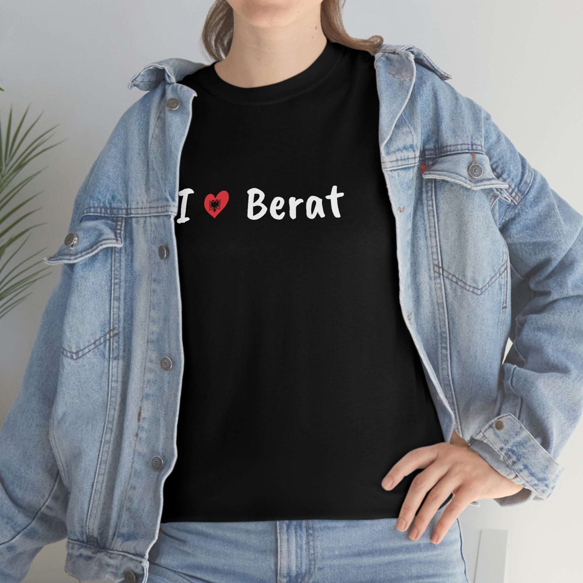 I Love Berat Cotton T-Shirt for Women/Men