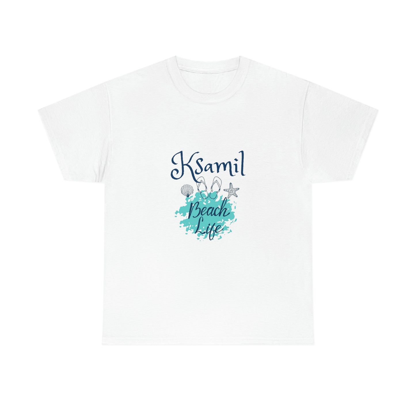 Ich liebe Strandleben Ksamil Damen/Herren Baumwoll-T-Shirt