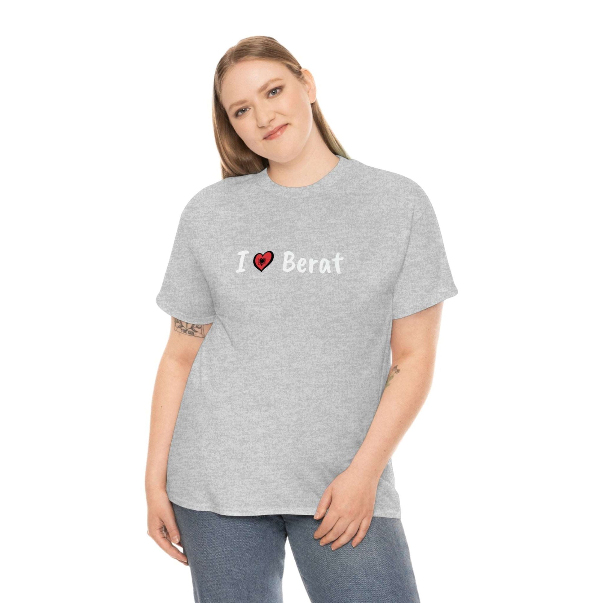 I Love Berat Cotton T-Shirt for Women/Men