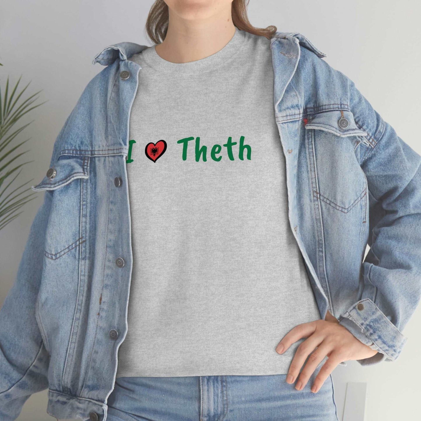 I Love Theth, Cotton T-Shirt for Women/Men