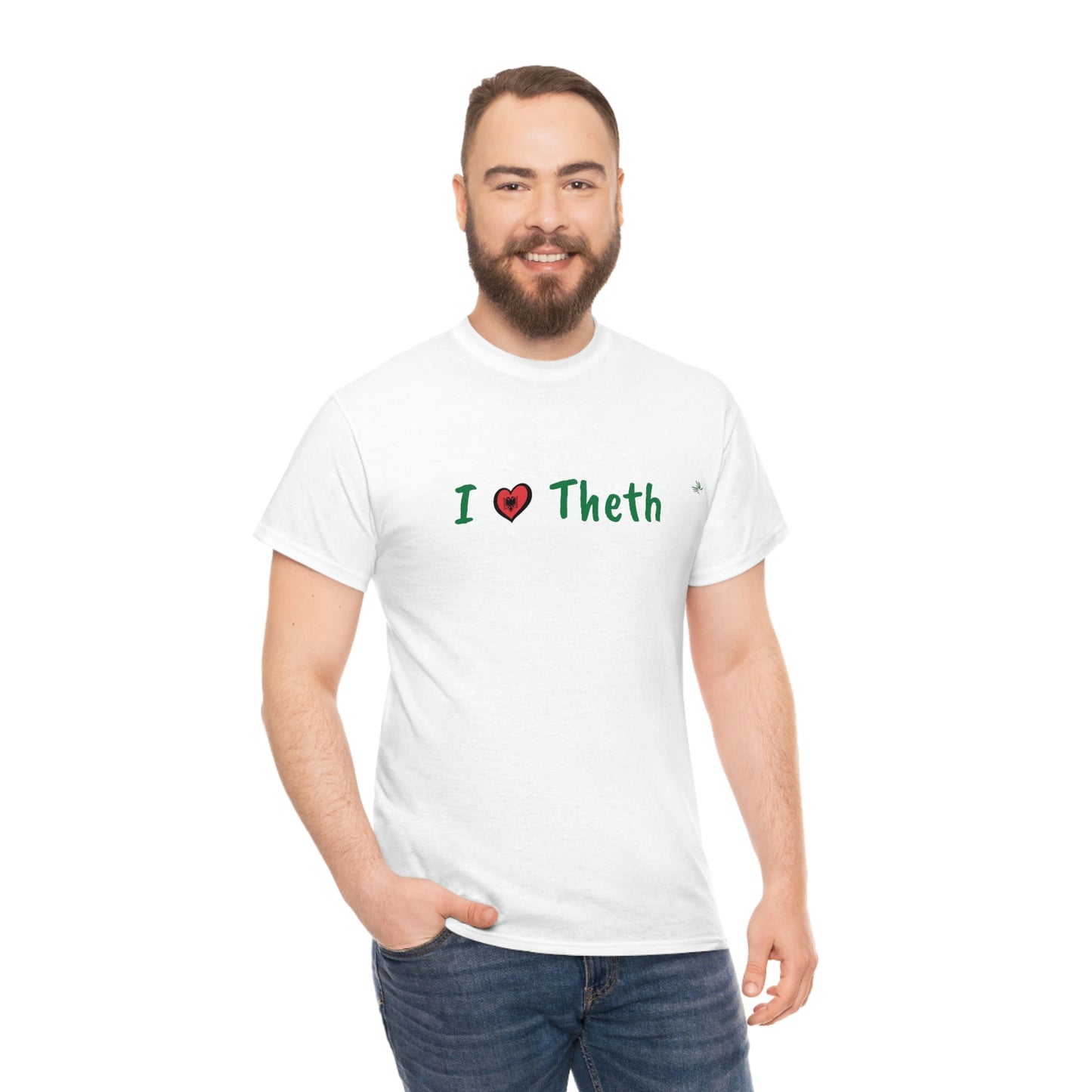 I Love Theth, Cotton T-Shirt for Women/Men