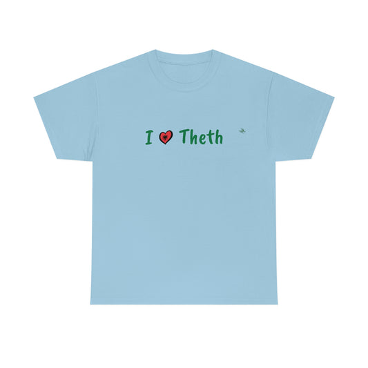 I Love Theth, Cotton T-Shirt for Women/Men