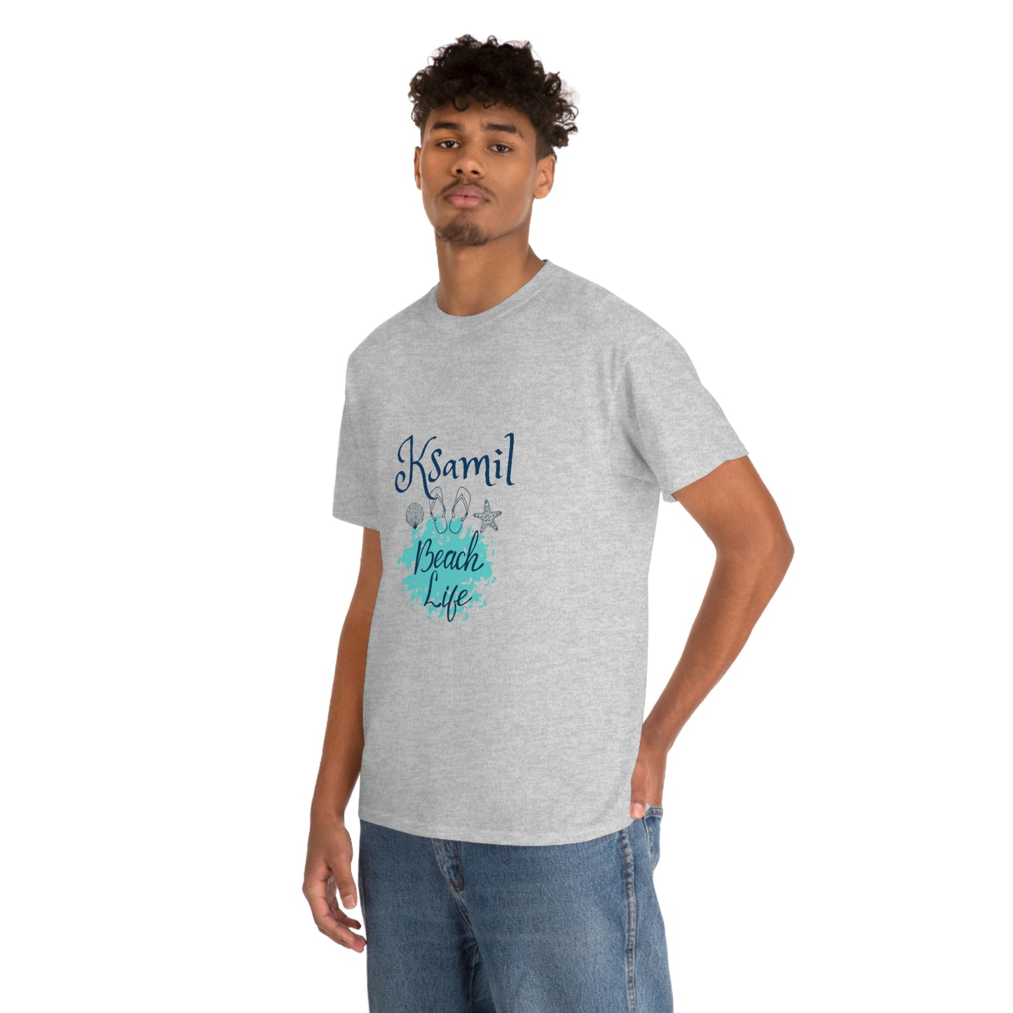 Ich liebe Strandleben Ksamil Damen/Herren Baumwoll-T-Shirt