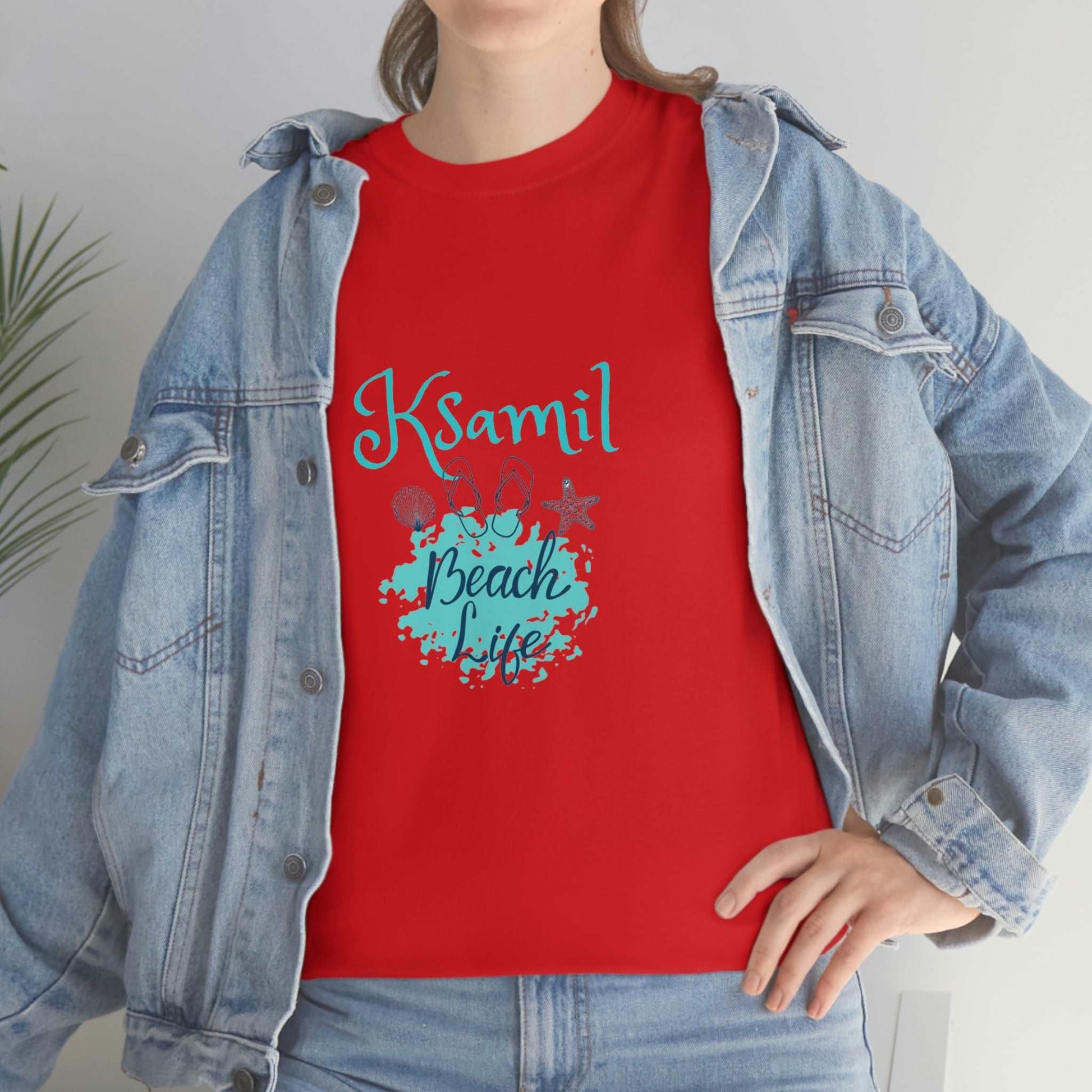 I Love Beach Life Ksamil Women/Men Cotton T-Shirt
