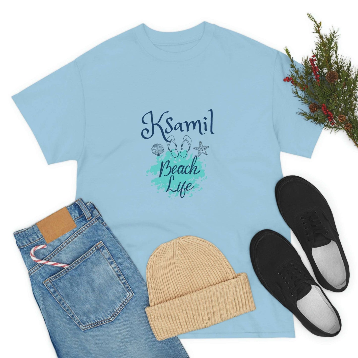 I Love Beach Life Ksamil Women/Men Cotton T-Shirt