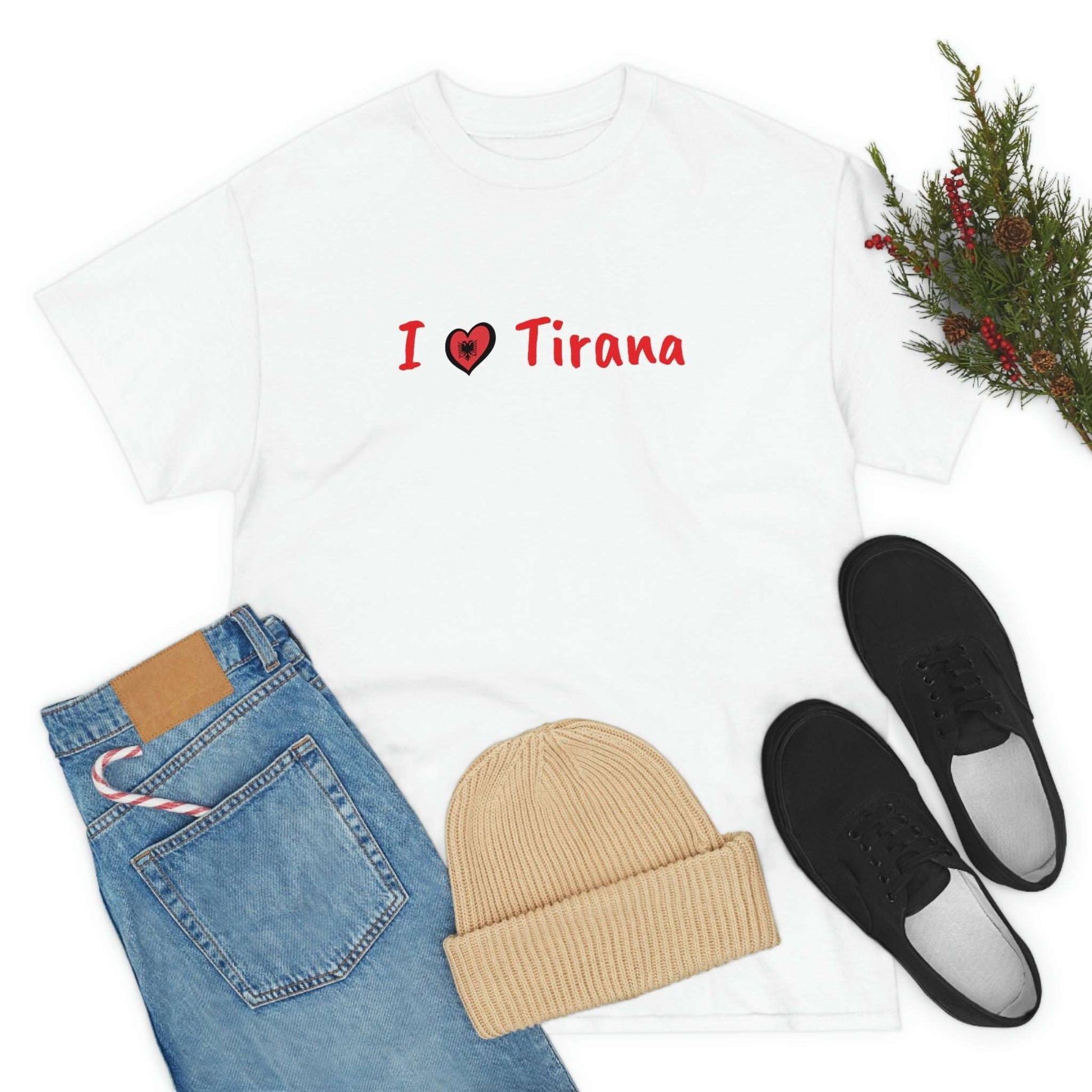 I Love Tirana Cotton T-Shirt for Women/Men