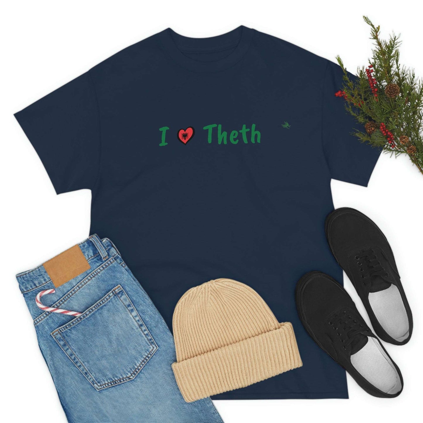 I Love Theth, Cotton T-Shirt for Women/Men