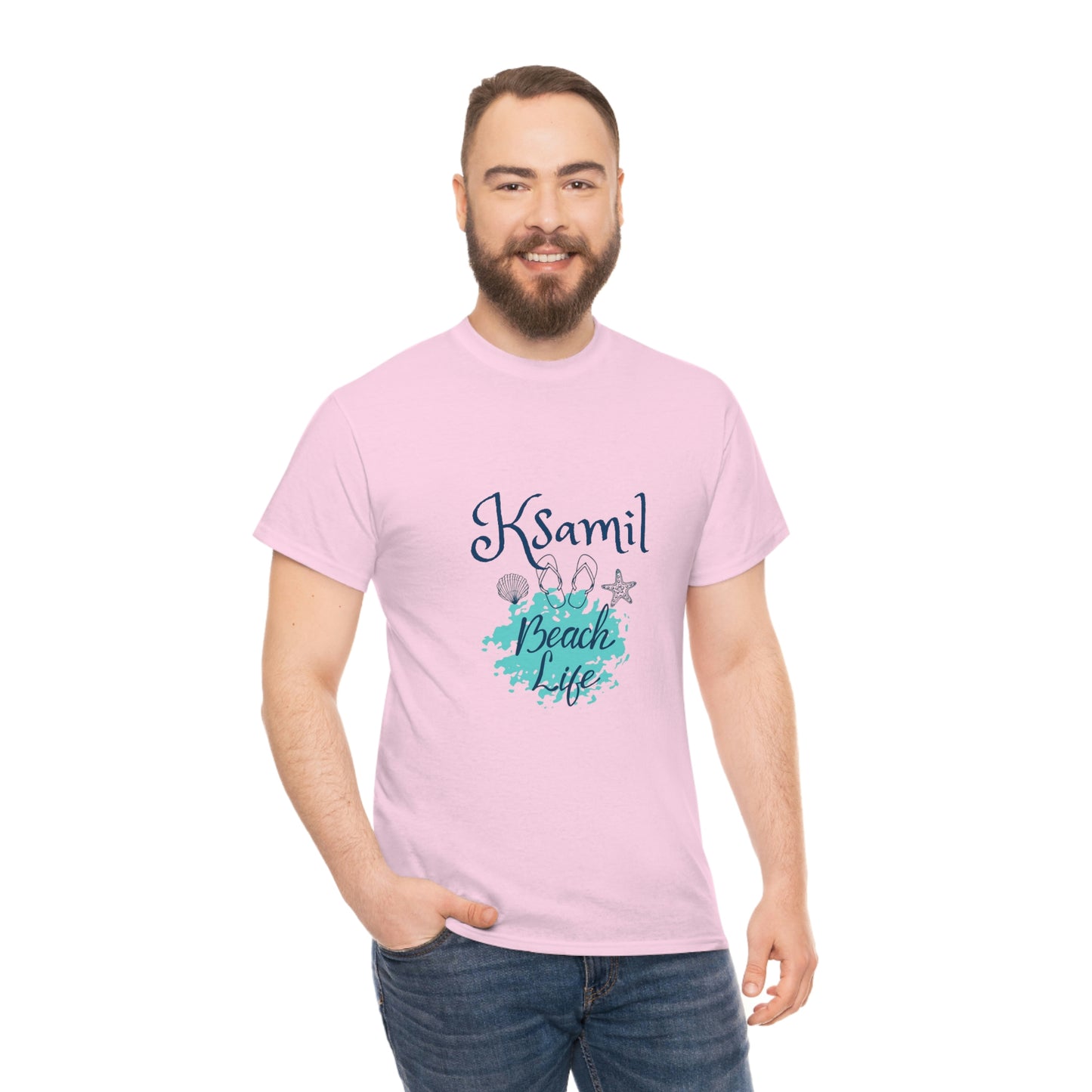 Ich liebe Strandleben Ksamil Damen/Herren Baumwoll-T-Shirt