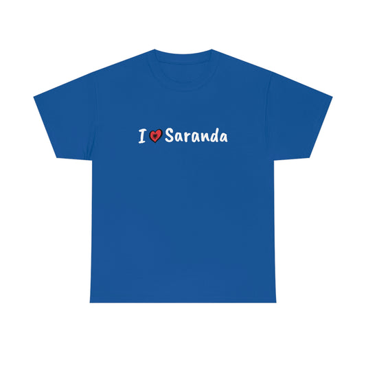 I Love Saranda Cotton T-Shirt for Women/Men