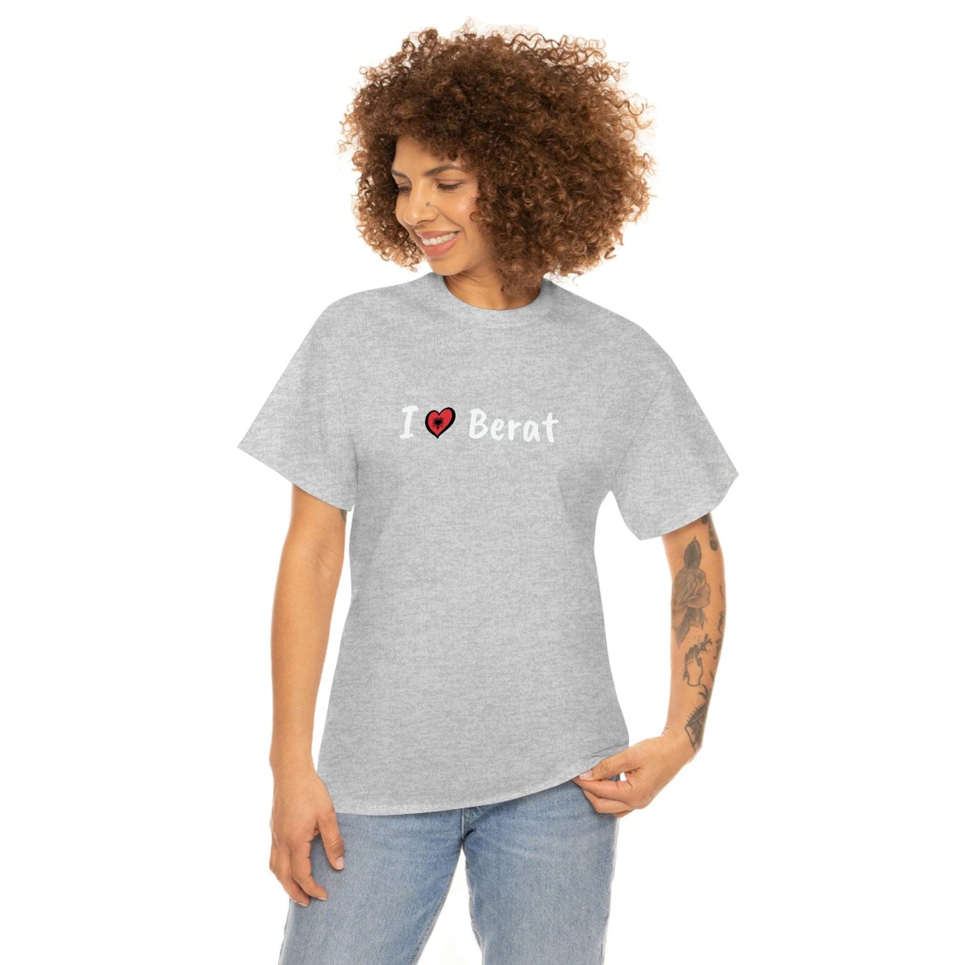 I Love Berat Cotton T-Shirt for Women/Men