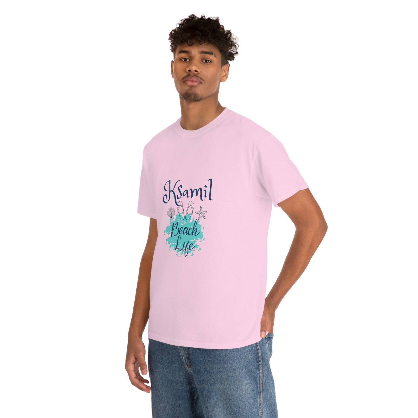 Ich liebe Strandleben Ksamil Damen/Herren Baumwoll-T-Shirt