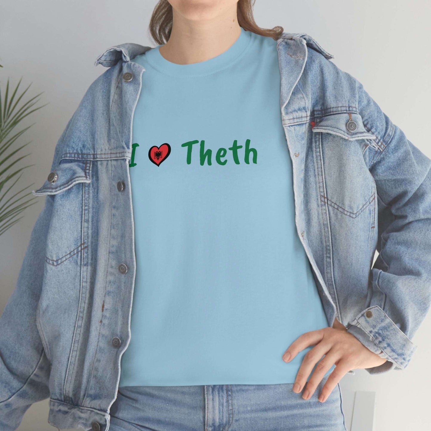 I Love Theth, Cotton T-Shirt for Women/Men