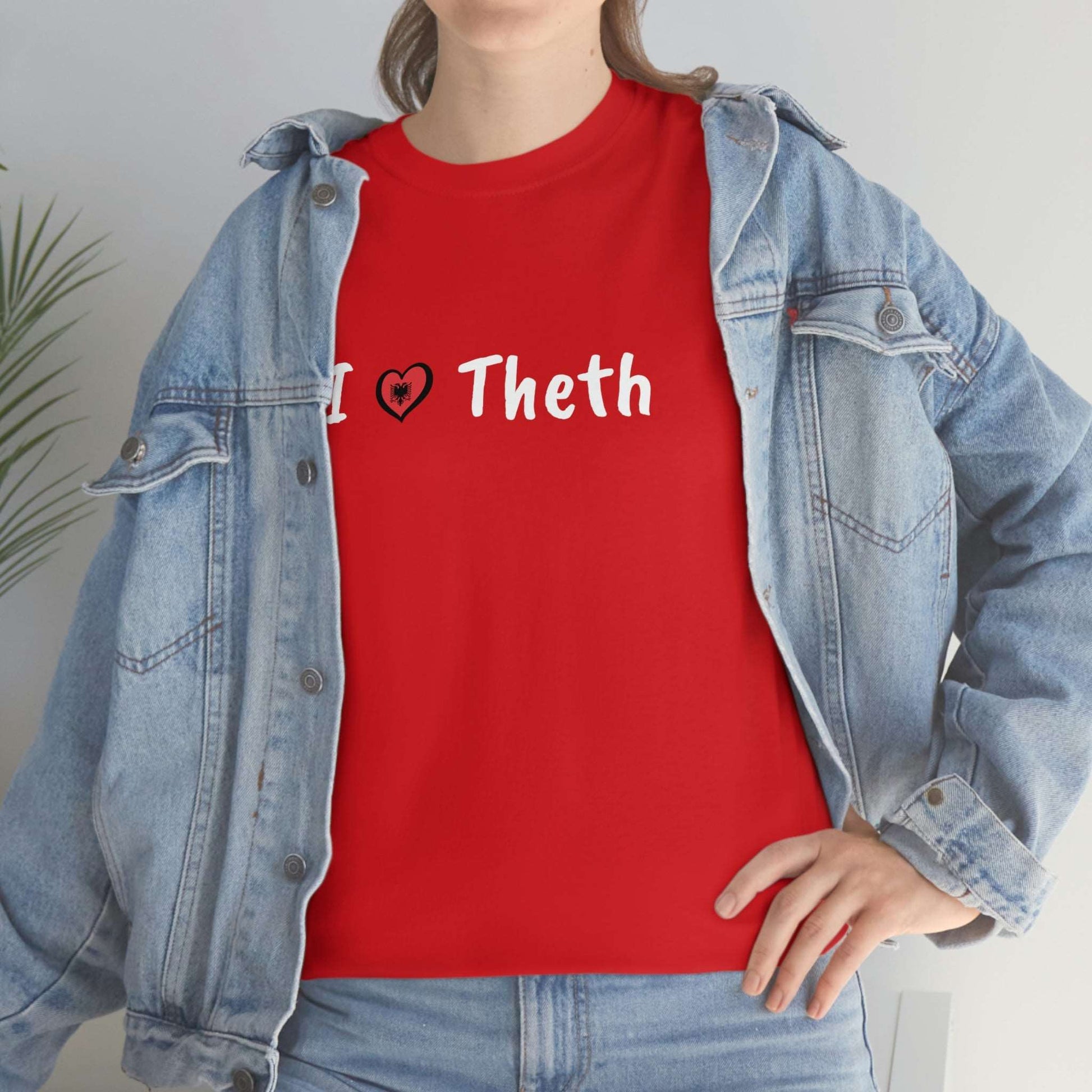 I Love Theth, Cotton T-Shirt for Women/Men