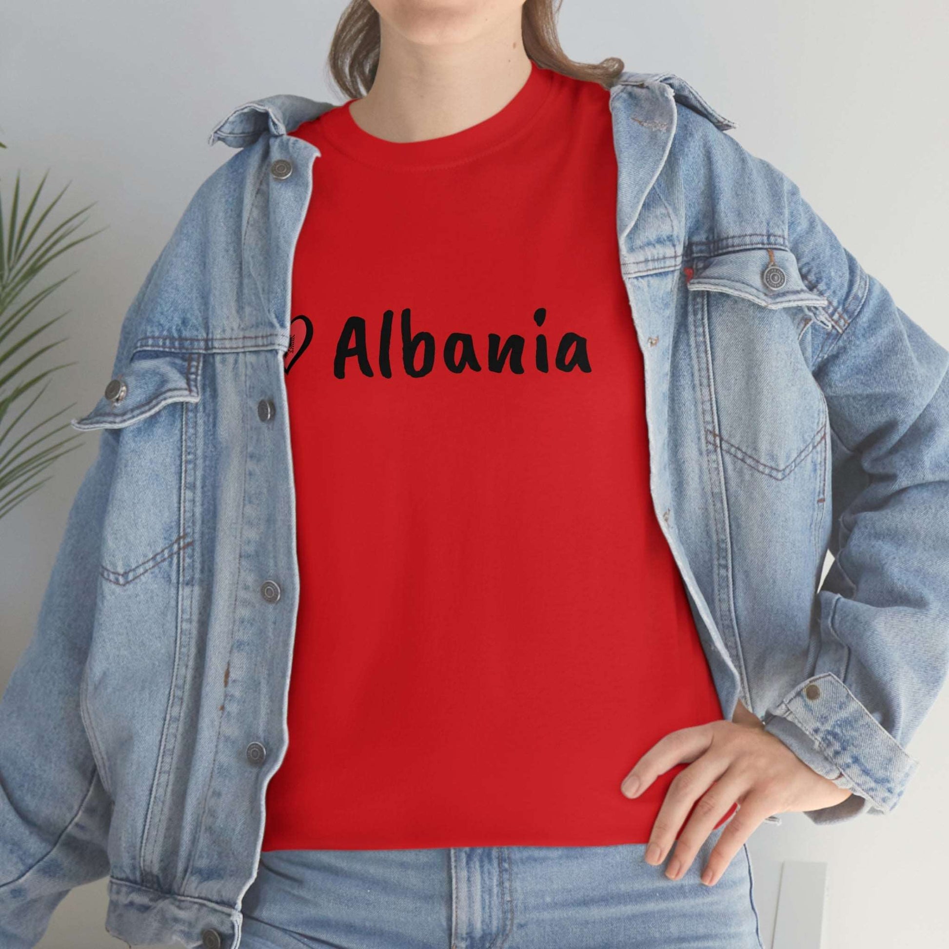 Love Albania Cotton T-Shirt for Women/Men
