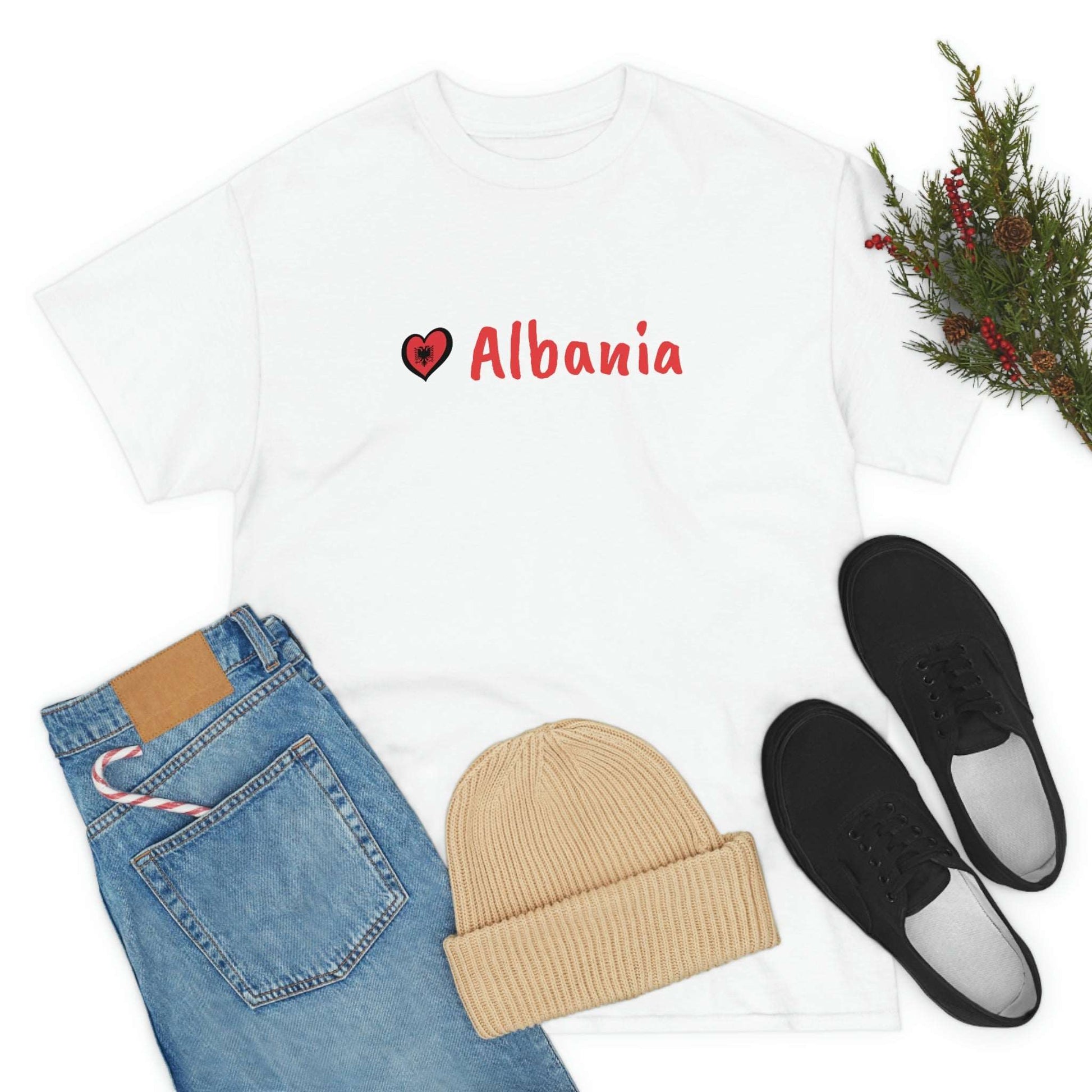 Love Albania Cotton T-Shirt for Women/Men