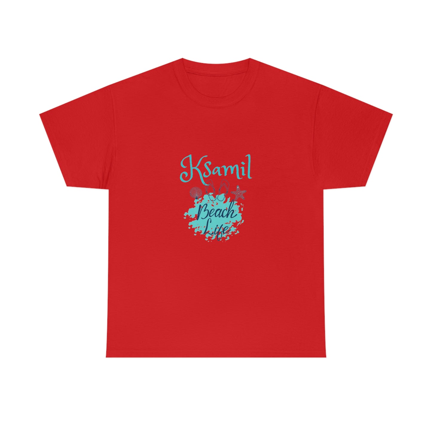 Ich liebe Strandleben Ksamil Damen/Herren Baumwoll-T-Shirt