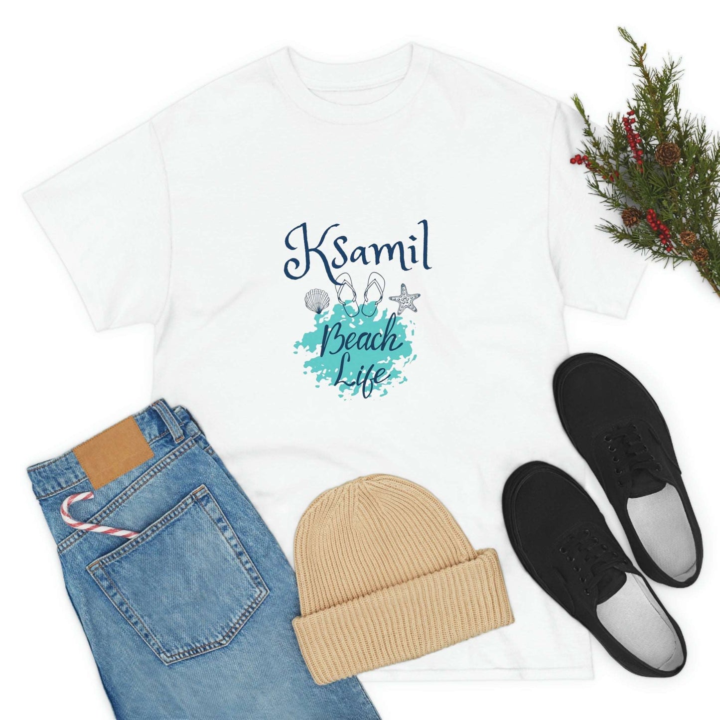 I Love Beach Life Ksamil Women/Men Cotton T-Shirt