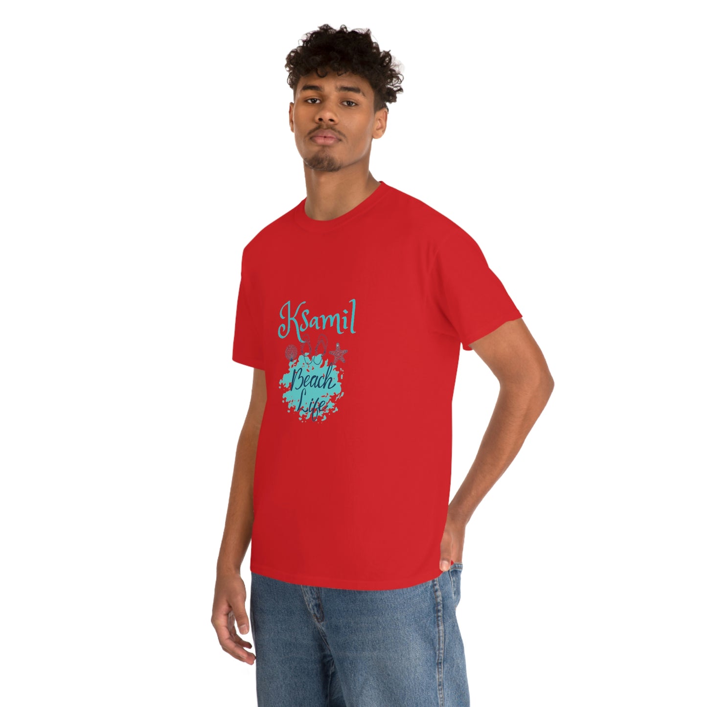 Ich liebe Strandleben Ksamil Damen/Herren Baumwoll-T-Shirt