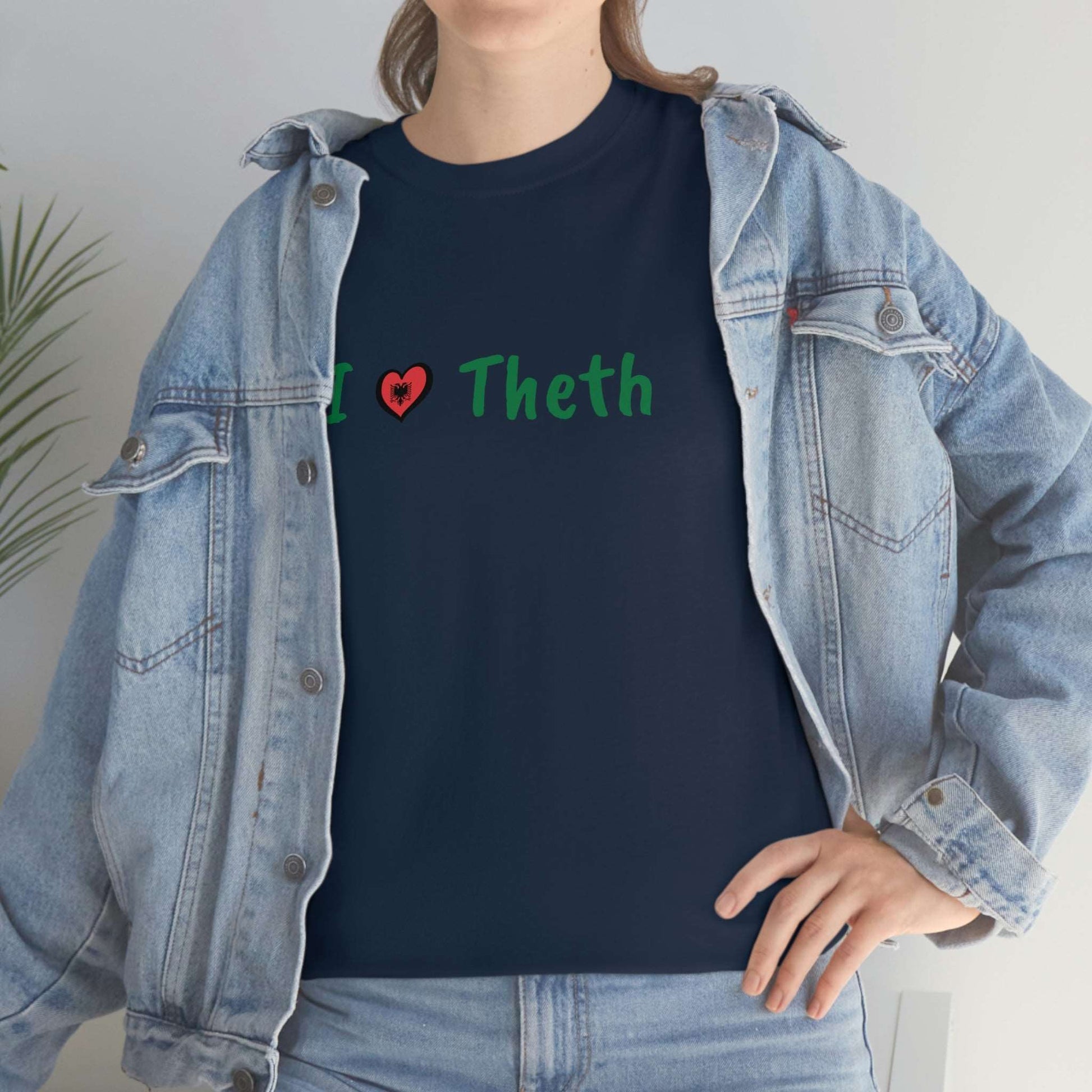 I Love Theth, Cotton T-Shirt for Women/Men
