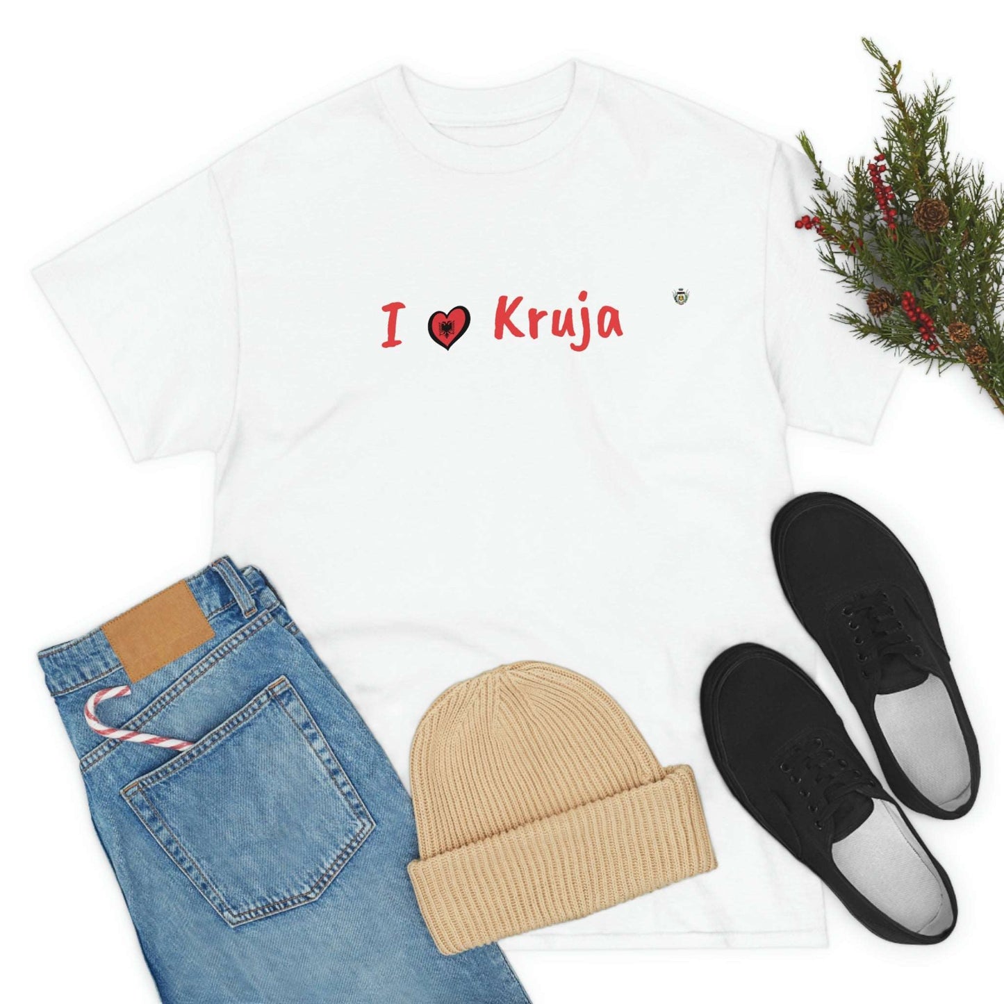 I Love Kruja Cotton T-Shirt for Women/Men