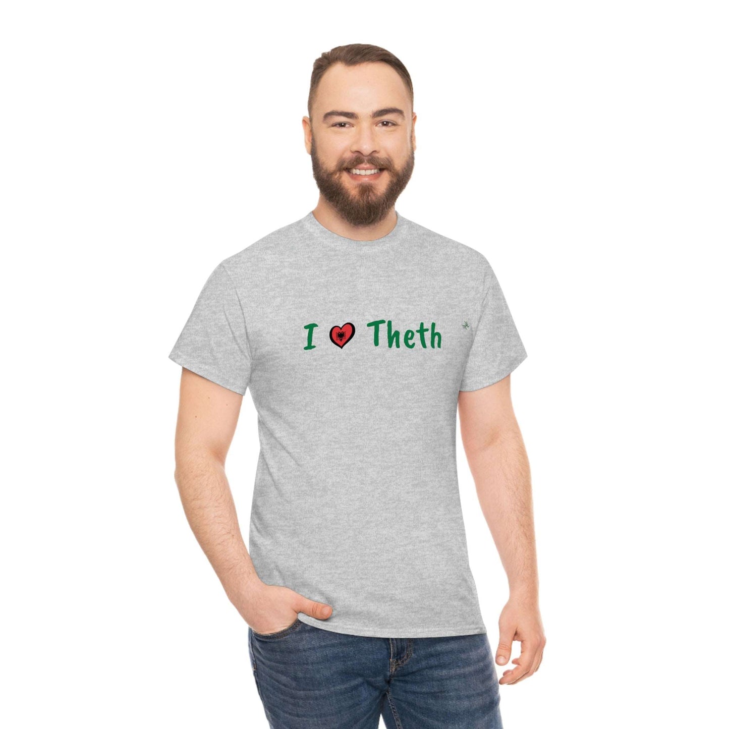 I Love Theth, Cotton T-Shirt for Women/Men