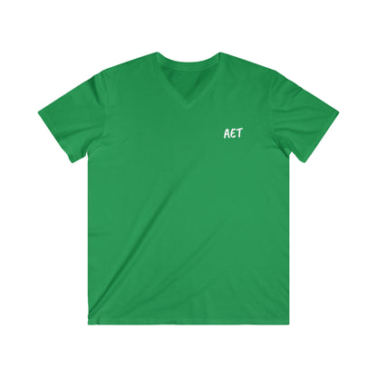 Tailliertes Kurzarm-T-Shirt für Herren mit V-Ausschnitt 