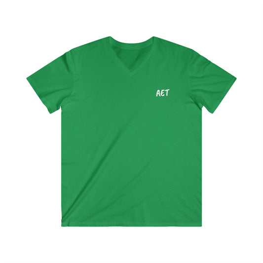 Tailliertes Kurzarm-T-Shirt für Herren mit V-Ausschnitt 