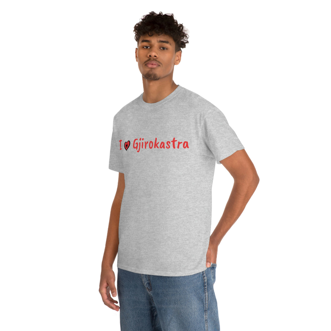J'aime Gjirokastra T-shirt en coton pour femmes/hommes