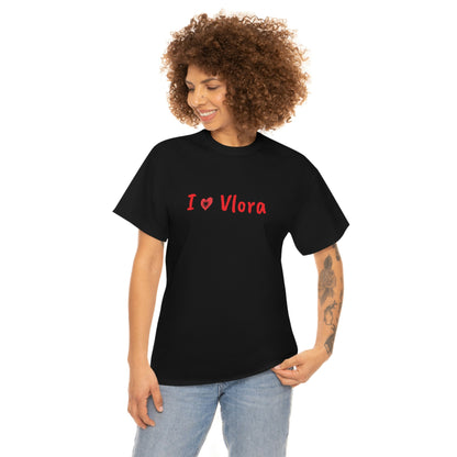 I Love Vlora Cotton T-Shirt for Women/Men
