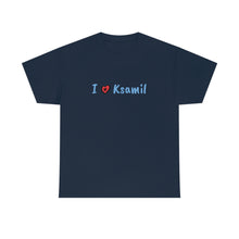 Charger l&#39;image dans la galerie, T-shirt en coton I Love Ksamil pour femme/homme
