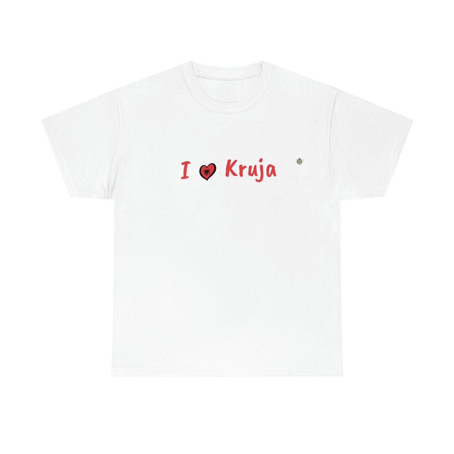 I Love Kruja Baumwoll-T-Shirt für Damen/Herren