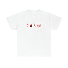 Lade das Bild in den Galerie-Viewer, I Love Kruja Baumwoll-T-Shirt für Damen/Herren
