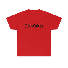 Charger l&#39;image dans la galerie, T-shirt en coton I Love Kukes pour femmes/hommes
