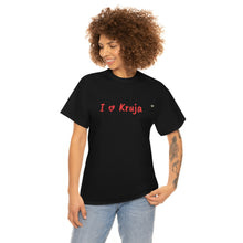 Lade das Bild in den Galerie-Viewer, I Love Kruja Baumwoll-T-Shirt für Damen/Herren
