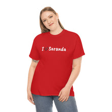 Lade das Bild in den Galerie-Viewer, I Love Saranda Baumwoll-T-Shirt für Damen/Herren
