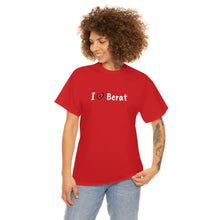 Charger l&#39;image dans la galerie, T-shirt en coton I Love Berat pour femmes/hommes
