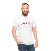 Load image into Gallery viewer, I Love Kruja Cotton T-Shirt for Women/Men
