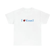 Charger l&#39;image dans la galerie, T-shirt en coton I Love Ksamil pour femme/homme
