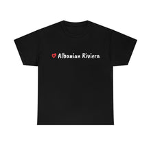 Charger l&#39;image dans la galerie, J&#39;aime la Riviera albanaise T-shirt en coton pour femmes/hommes
