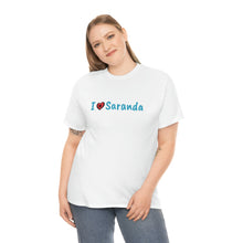 Lade das Bild in den Galerie-Viewer, I Love Saranda Baumwoll-T-Shirt für Damen/Herren
