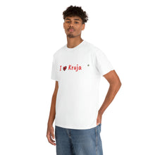 Lade das Bild in den Galerie-Viewer, I Love Kruja Baumwoll-T-Shirt für Damen/Herren
