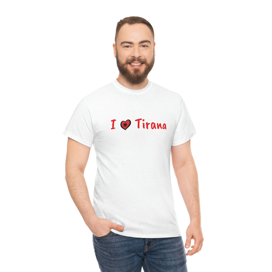 I Love Tirana Cotton T-Shirt for Women/Men