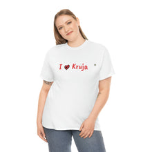 Load image into Gallery viewer, I Love Kruja Cotton T-Shirt for Women/Men
