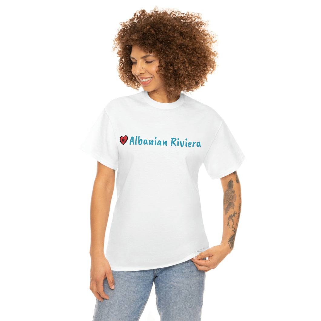 I Love Albanian Riviera Cotton T-Shirt for Women/Men