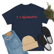 Load image into Gallery viewer, I Love Gjirokastra Cotton T-Shirt for Women/Men
