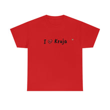 Lade das Bild in den Galerie-Viewer, I Love Kruja Baumwoll-T-Shirt für Damen/Herren
