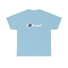 Charger l&#39;image dans la galerie, T-shirt en coton I Love Ksamil pour femme/homme
